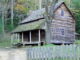Cades Cove historic wooden 19th century log home